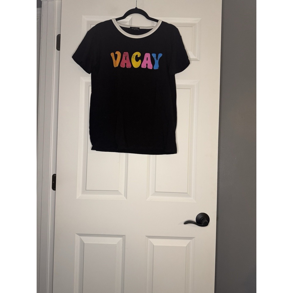 Zutter Vacay Graphic T Shirt Small Contrast Trim